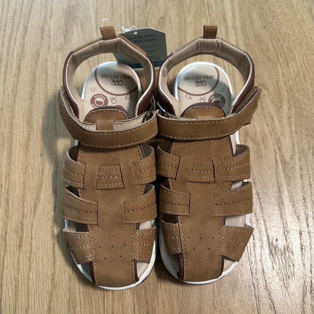 Stride Rite Tan Kids Sandals size 13 - Picture 4 of 6